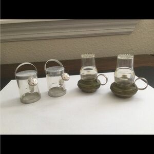 Vintage 1940's Lantern and Watering Can Salt and Pepper Shakers.